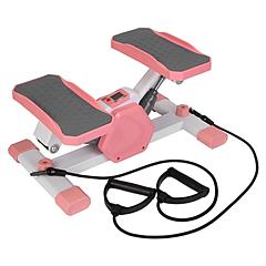 Mini Stepper Stair Stepper With Resistance Bands Quiet Workout Stepper with Digital Timer Max 330.7LBS Load for Home