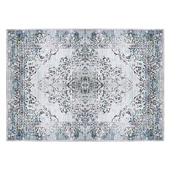 6x9FT Vintage Area Rug Modern Non Slip Carpet Boho Low Pile Soft Rug Waterproof Machine Washable Rug for Living Room Bedroom Kitchen Dining Room Under