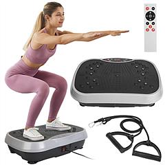 Vibration Exercise Machine With Resistant Bands Remote Control Whole Body Vibration Platform Workout Equipment Home Fitness Training Equipment For Wei