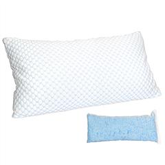 Shredded Memory Foam Pillow Adjustable Cool Pillow with Extra Filling Machine Washable Cover for Side Back Stomach Sleepers