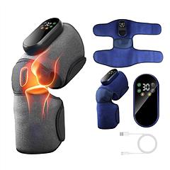 Cordless Knee Massager Heated Knee Brace Wrap Electric Knee Heating Pad with 5-Level Heating 3-Level Vibration 3-Mode & 3-Level Air Compression