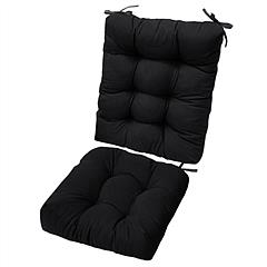 2Pcs Rocking Chair Cushion Upper And Lower Back And Seat Sets with Non-Slip Ties Polyester Fiber Filling Comfortable for Indoor Home Office Car
