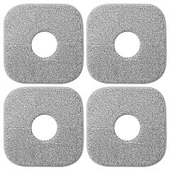 4Pcs Square Microfiber Mop Pads for Home Cleaning Reusable Machine Washable Flat Mop Replacements for Wet And Dry Floor Cleaning