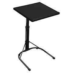 Folding Tray Table Portable Sofa TV Tray Laptop Desk C Side Adjustable Eating Dinner Coffee Table with 3 Adjustable Heights 3 Angles 55lbs Load Bearin