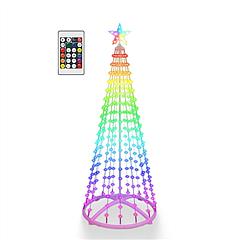 LED Smart Christmas Cone Tree Outdoor Lighted Christmas Tree Light with App Control Remote Control IP44 Waterproof Timer 210 Modes for Indoor Outside 