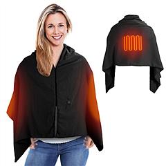 71x24In USB Heated Shawl Wearable Heating Blanket Electric Throw Wrap Indoor Outdoor with Zipper 3 Heating Levels Machine Washable for Outdoor Home Of