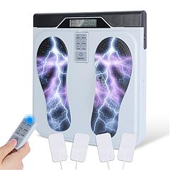 Rechargeable EMS Foot Massager for Neuropathy TENS Stimulator With 10Modes 50Intensities Remote Control For Muscle Relaxation Cramps Circulation Gift 