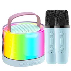 Mini Karaoke Machine With 2 Wireless Microphones Portable Karaoke Set for Kids Adults with RGB Lights Magic Sounds Echo Effect Gift for Boys Girls Mini Karaoke Machine With 2 Wireless Microphones Portable Karaoke Set for Kids Adults with RGB Lights Magic Sounds Echo Effect Gift for Boys Girls