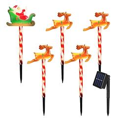 5Packs Christmas Outdoor Pathway Light With 8 Modes IP44 Waterproof Xmas Decoration Stake Light Tree Candy Light For Garden Lawn Porch Yard Driveway 5Packs Christmas Outdoor Pathway Light With 8 Modes IP44 Waterproof Xmas Decoration Stake Light Tree Candy Light For Garden Lawn Porch Yard Driveway