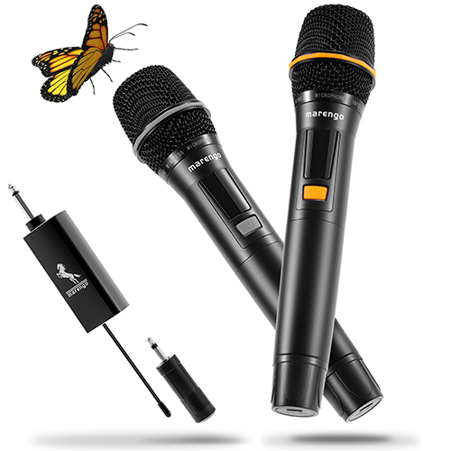 UHF Wireless Microphones Rechargeable Wireless Microphones Metal Handheld Dynamic Mics with 262FT Range for Karaoke Party DJ Wedding Speech Outdoor Ev