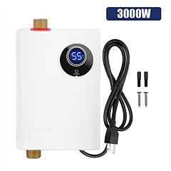 3000W Electric Tankless Water Heater Instant Mini Hot Water Heater with Digital Display for Kitchen RV Sink Bathroom