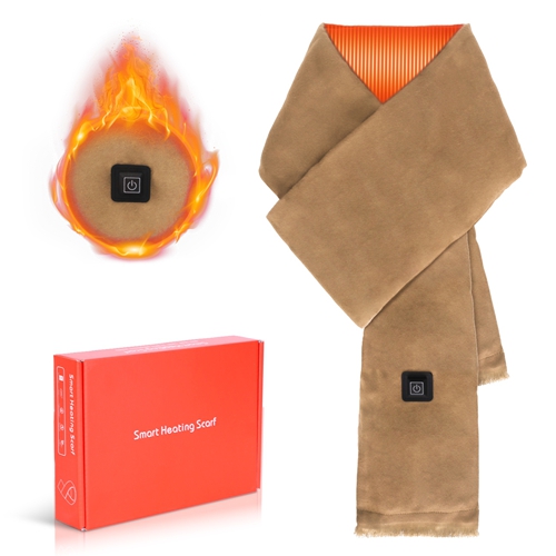 Electric Heated Winter Scarf USB Heating Neck Wrap Unisex Heated Neck Shawl Soft Warm Scarves with 3 Heating Modes for Outdoor Cycling Skiing Skating 