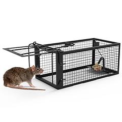 1Pc Rat Trap Cage Humane Live Rodent Trap Cage Galvanized Iron Mice Mouse Control Bait Catch with Detachable U Shaped Rod
