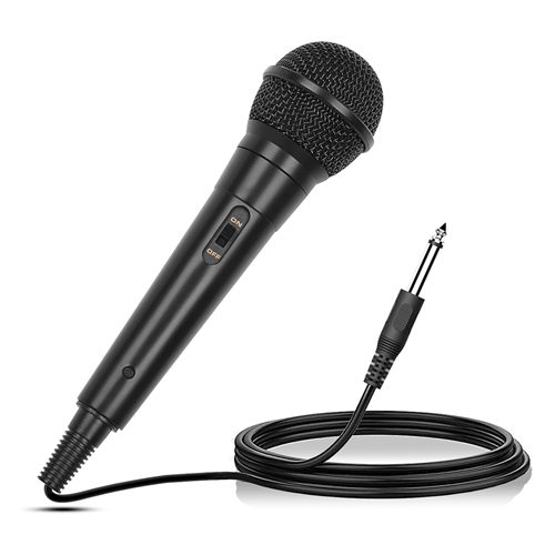 Handheld Wired Microphone Cardioid Dynamic Vocal Mic with On/Off Switch 13ft  Cable 6.35 mm Jack for Speaker Karaoke Ampilifier Mixer Professional Stu