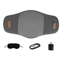 2 In 1 Electric Lumbar Massager Support Pillow Memory Foam Lower Back Massager with Heat Vibration Adapter for Pain Relief