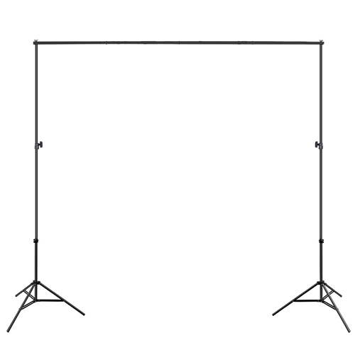 6.5 x 10ft Photo Video Studio Backdrop Background Stand Adjustable Heavy Duty Photography Backdrop Support Stand Set with Carrying Bag Clamps