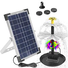 3-Tier Solar Bird Bath Fountain Solar Powered Water Pump Waterfall Feature with Colorful Light 3 Nozzles 6W Solar Panel for Bird Bath Patio Yard Pond 3-Tier Solar Bird Bath Fountain Solar Powered Water Pump Waterfall Feature with Colorful Light 3 Nozzles 6W Solar Panel for Bird Bath Patio Yard Pond