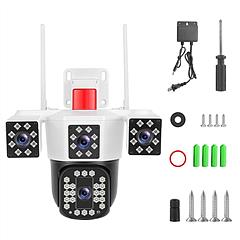 1080P HD 4-Lens Security Camera 360° View WiFi Pan & Tilt Surveillance Camera With Full Color Night Vision Auto Motion Tracking 2-Way Audio Spotlights 1080P HD 4-Lens Security Camera 360° View WiFi Pan & Tilt Surveillance Camera With Full Color Night Vision Auto Motion Tracking 2-Way Audio Spotlights