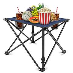 1Pc Foldable Camping Table Portable Picnic Table Lightweight Travel Desk with 2 Cup Holders Carrying Bag