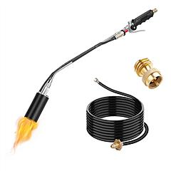 180,000 BTU Propane Weed Torch Heavy Duty Weed Burner Flame Weeder with 10FT Hose Piezo Ignition Adjustable Flame Control for Weeds Ice Snow Asphalt F 180,000 BTU Propane Weed Torch Heavy Duty Weed Burner Flame Weeder with 10FT Hose Piezo Ignition Adjustable Flame Control for Weeds Ice Snow Asphalt F