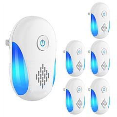 6 Packs Ultrasonic Pest Repellers Electric Plug-In Indoor Pest Control Mouse Repellent Chaser Deterrent Rodent Chaser with 2 Modes for Home Kitchen Of