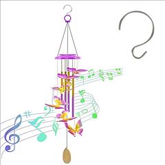 Solar Butterfly Wind Chime with Aluminum Tubes 7 Color Changing Wind Chime for Outside IP44 Waterproof Outdoor Garden Yard Decor