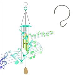 Solar Hummingbird Wind Chime with Aluminum Tubes 7 Color Changing Wind Chime for Outside IP44 Waterproof Outdoor Garden Yard Decor