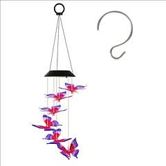 Solar Butterfly Wind Chime 7 Color Changing Wind Chime for Outside IPX4 Waterproof Outdoor Garden Yard Decor