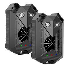 2 Pack Under Hood Ultrasonic Rodent Repeller Rodent Control Deterrent Chaser Blocker for Vehicle Indoor with Strobe Light 3 Power Supplies