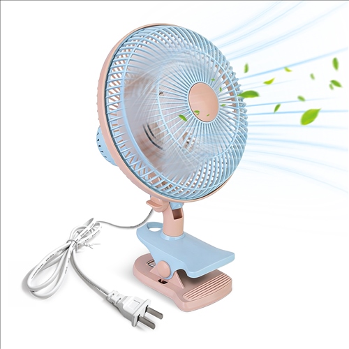 8.66In Oscillating Clip On Fan 2 Speeds Quiet Clamp Fan with 90° Oscillating & Tilting Angle Desktop Wall Mount for Home Office Dorms Strollers