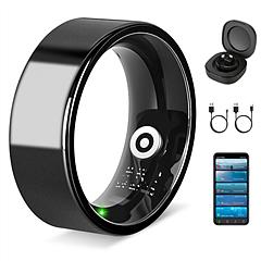 Smart Ring Health Tracker Fitness/Sleep/Stress/HRV Tracker with Charging Case Magnetic Charging Cable for Women & Men Compatible with iOS & Android 7-