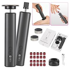 2-In-1 Electric Foot Callus Remover & Nail Grinder Feet Care Kit for Women Rechargeable Foot File with 40 Sanding Discs Bands for Dead Skin Cracked He