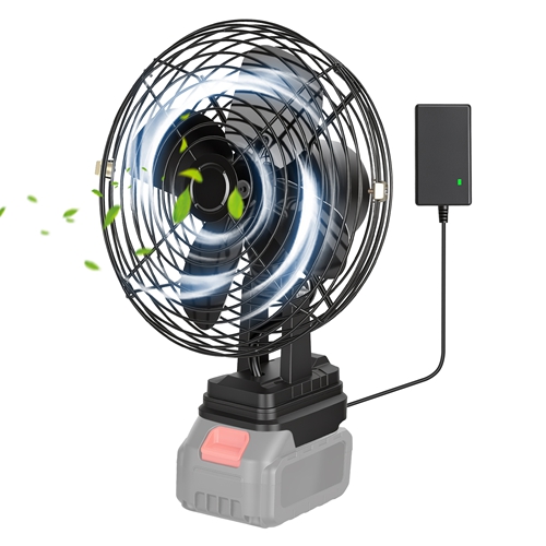 9.06In Portable Jobsite Fan Compatible with 21V Makita Battery Cordless Workshop Fan with 2 Speeds for Jobsite Garage Power Outages(Battery Not Includ