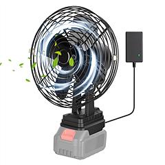 9.06In Portable Jobsite Fan Compatible with 21V Makita Battery Cordless Workshop Fan with 2 Speeds for Jobsite Garage Power Outages(Battery Not Includ 9.06In Portable Jobsite Fan Compatible with 21V Makita Battery Cordless Workshop Fan with 2 Speeds for Jobsite Garage Power Outages(Battery Not Includ