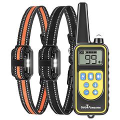 2Pack Dog Training Collars with Remote Rechargeable Dog Training Collars IP68 Waterproof with 4 Training Modes 3 Channels for Medium and Small Dogs