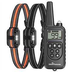 2Pack Dog Training Collars with Remote Rechargeable Dog Training Collars IP68 Waterproof with 4 Training Modes 3 Channels for Medium and Small Dogs