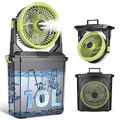 5 In 1 20000mAh 10L Bucket Portable Misting Fan Indoor Outdoor Rechargeable Camping Cooling Fan Work As Air Cooler Humidifier Power Bank & RGB Night L 5 In 1 20000mAh 10L Bucket Portable Misting Fan Indoor Outdoor Rechargeable Camping Cooling Fan Work As Air Cooler Humidifier Power Bank & RGB Night L