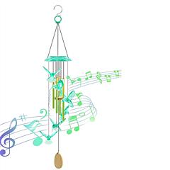 Solar Hummingbird Wind Chime with Aluminum Tubes 7 Color Changing Wind Chime for Outside IP44 Waterproof Outdoor Garden Yard Decor