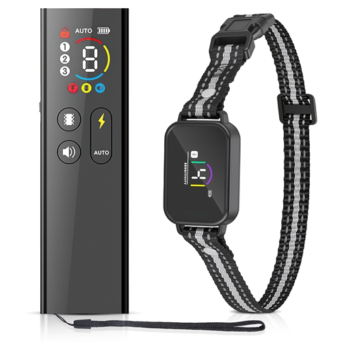 2-in-1 Dog Shock and Bark Collar Dog Training Collar with Remote Rechargeable IP68 Waterproof with 3 Channels for Medium and Small Dogs