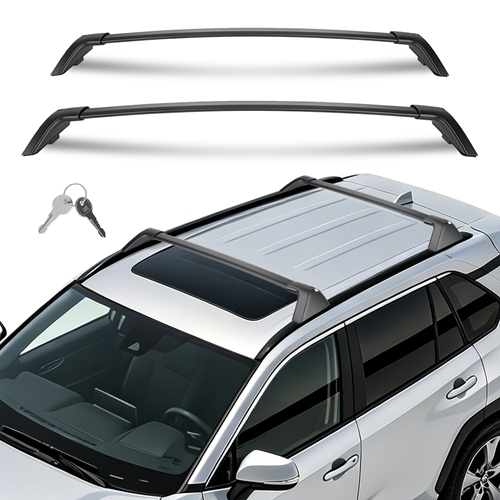 Roof Rack Cross Bars for Fit Toyota RAV4 2019-2025 Aluminum Roof Rails Cargo Crossbars for Flush Side Rails Heavy Duty Rooftop Carrier Anti-Theft Lock