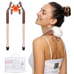 Human-Like Neck Massager With Heat Cordless Neck Massager for Pain Relief Deep Tissue Shiatsu Massager for for Neck Shoulders Back Legs