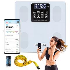 Smart Digital Scale For Body Weight High Accuracy BMI Weight Scale Full Body Composition Analysis Sync with APP 4mm Tempered Glass 397LBS Capacity LCD