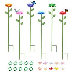 6Pack Metal Bee Watering Stations, Anti-Drowning Bee Butterfly Feeders Pollinator Stakes with Artificial Flowers for Outdoor Garden Courtyard Decor 6Pack Metal Bee Watering Stations, Anti-Drowning Bee Butterfly Feeders Pollinator Stakes with Artificial Flowers for Outdoor Garden Courtyard Decor