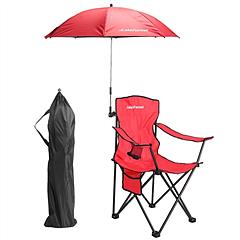 Camping Chair with Umbrella Lightweight Foldable Outdoor Chair with Cup Holder Detachable Sun Canopy Carrying Bag 330LBS Max Load for Beach Picnic Tra