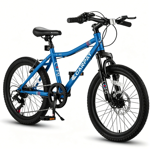 Forbidden to Sell on Temu 20 Inch Kids Mountain Bike, 7-Speed Boys Girls Bicycle with Front Suspension, Disc & V-Brake, Steel Frame Children\'s Bike f