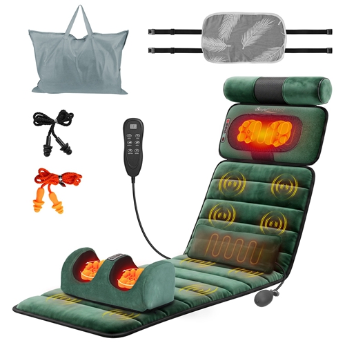 Full Body Electric Massage Mat Heating Vibration Massage Pad Cushion Back Massage Mattress Chair Pad with Neck Foot Massage Head Pillow and Cloth Lumb Full Body Electric Massage Mat Heating Vibration Massage Pad Cushion Back Massage Mattress Chair Pad with Neck Foot Massage Head Pillow and Cloth Lumb
