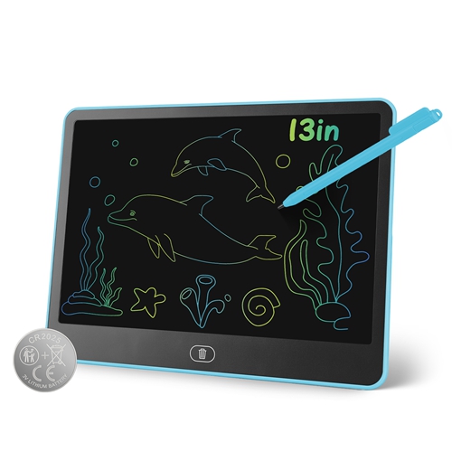 LCD Writing Tablet for Kids, Reusable Doodle Board with Stylus & Lock Function, One-Touch Erase Drawing Pad for Boys Girls Toddler Travel Learning Toy