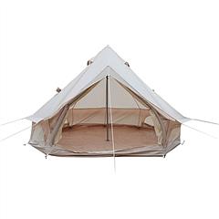 9.8FT Oxford Bell Tent for Family Camping Spacious Yurt Tent with Stove Jack, 4 Season Glamping Shelter, Waterproof Oxford Hot Tent for 3-4 People