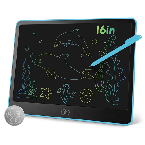 LCD Writing Tablet for Kids, Reusable Doodle Board with Stylus & Lock Function, One-Touch Erase Drawing Pad for Boys Girls Toddler Travel Learning Toy