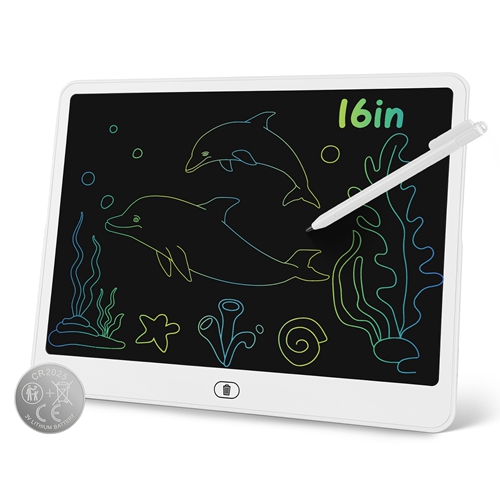 LCD Writing Tablet for Kids, Reusable Doodle Board with Stylus & Lock Function, One-Touch Erase Drawing Pad for Boys Girls Toddler Travel Learning Toy